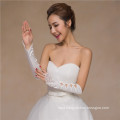 Satin fingerless lace appliques bridal accessories high quality wedding dress lace gloves